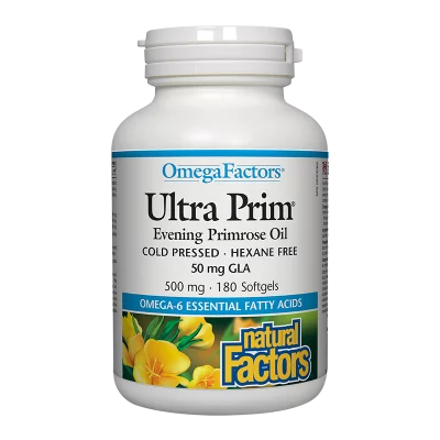 Вечерна иглика масло 50 mg GLA - Ultra Prim, 500 mg х 180 софтгел капсули