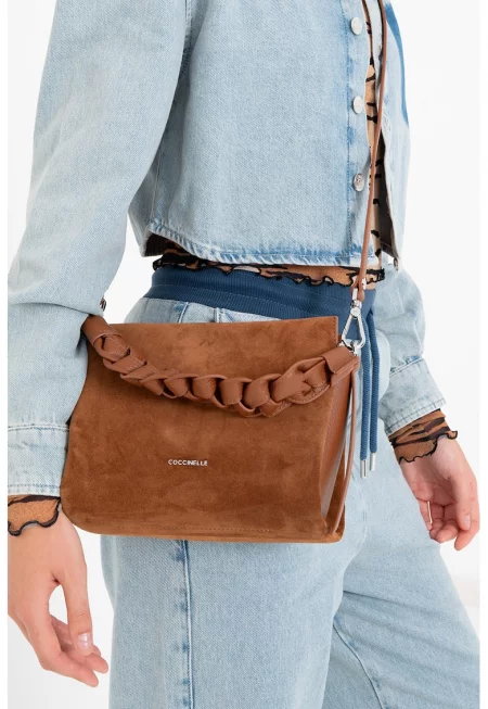 Велурена чанта през рамо Boheme