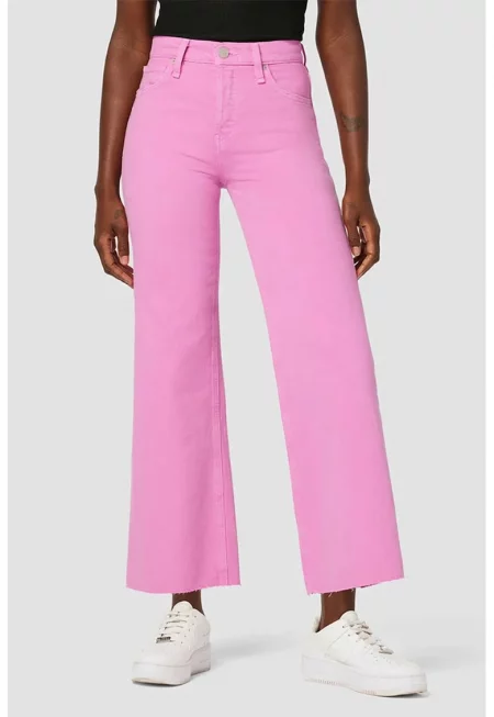 Винтидж дънки тип 70-те с естествена кройка и висока талия HD2 - Розово