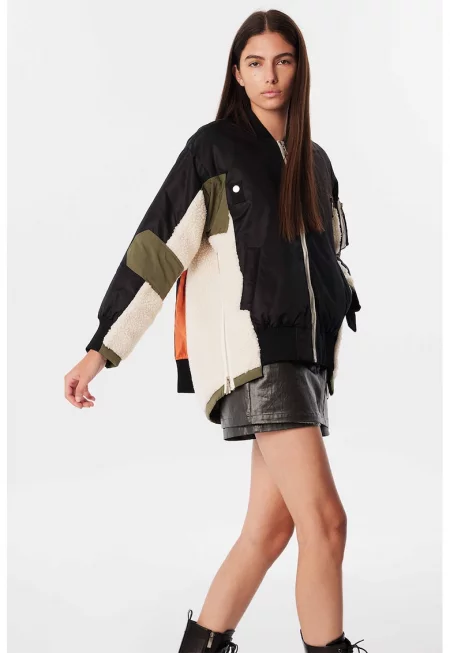 Яке бомбър с плюшени панели