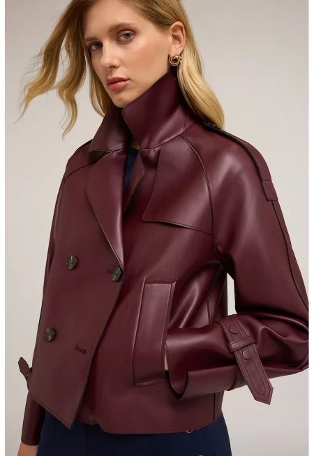 Яке от еко кожа с двуреден дизайн