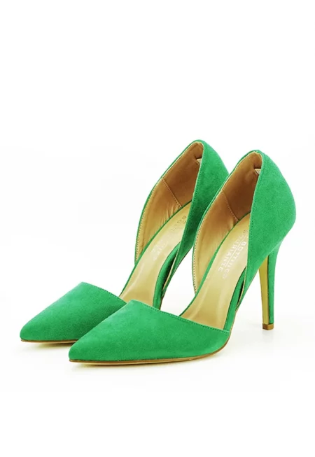 Зелени изрязани обувки Антония 04 10875