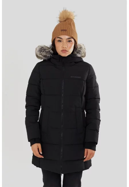 Зимно капитонирано яке Melody - Черен