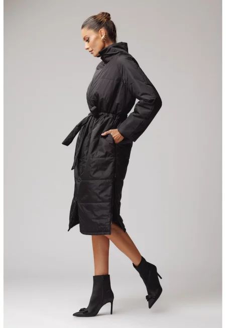 Зимно яке с цепки - Черен