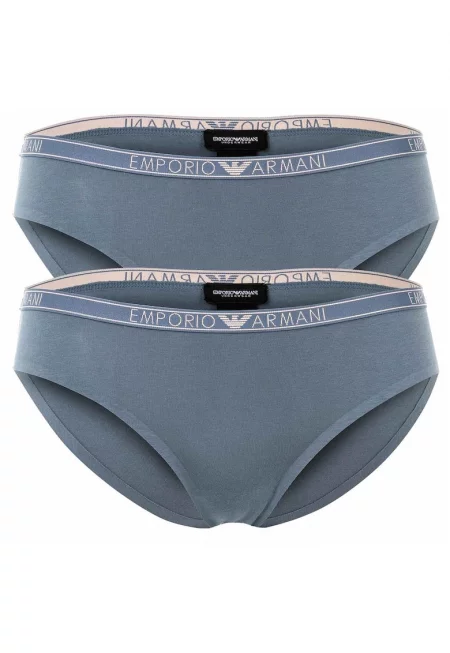 Бикини с лого на талията - 2 чифта - Син