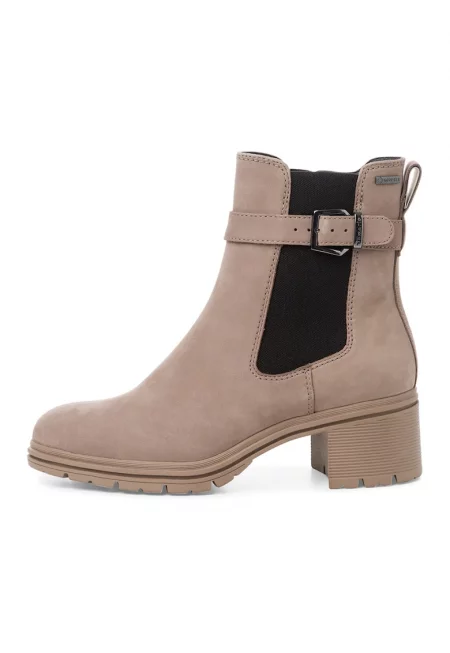 Боти от набук - Светло кафяво