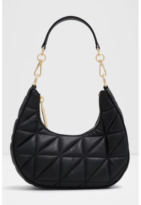 Чанта Ellison от еко кожа с презрамка-верижка - Черен