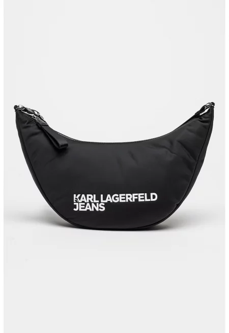 Чанта през рамо Essential с лого - Черен