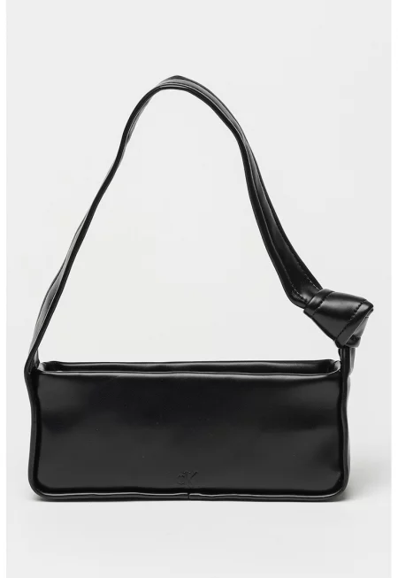 Чанта за рамо от еко кожа - Черен