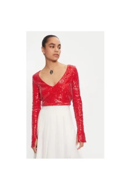 Дамска блуза -  304472909 - Рециклиран полиестер - Черен - Черен