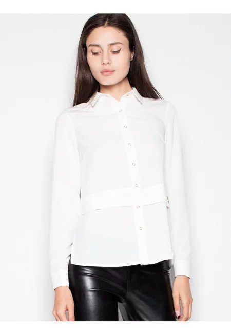 Дамска риза -  Полиестер/Вискоза - Бежово