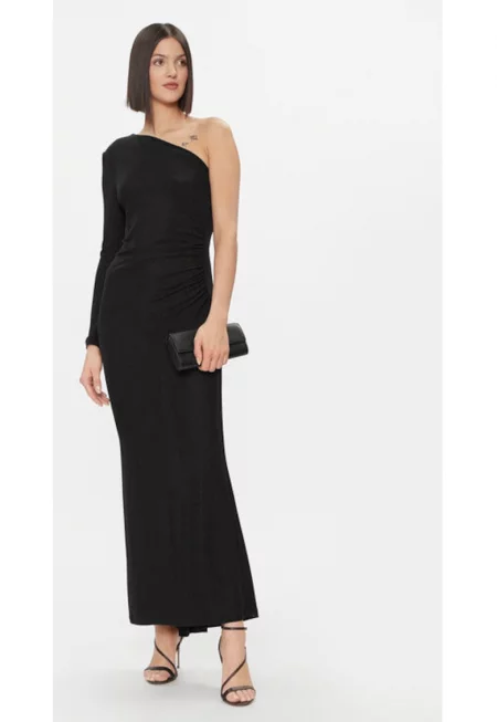 Дамска рокля - Моля - 303878566 - Полиамид/Метални влакна - Черна - Черен