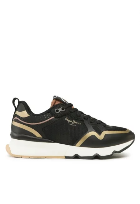 Дамски маратонки -  30284804141 - Екокожа - Черни