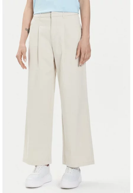 Дамски панталон -  303390556 - Памук - Бежов