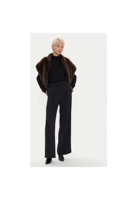 Дамски панталон -  304857546 - Полиестер - Черен - Черен