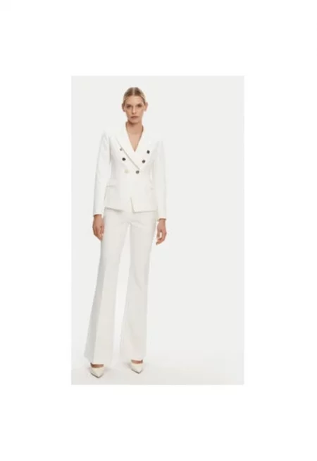 Дамски панталон -  305291004 - Полиестер - Бял - Бял