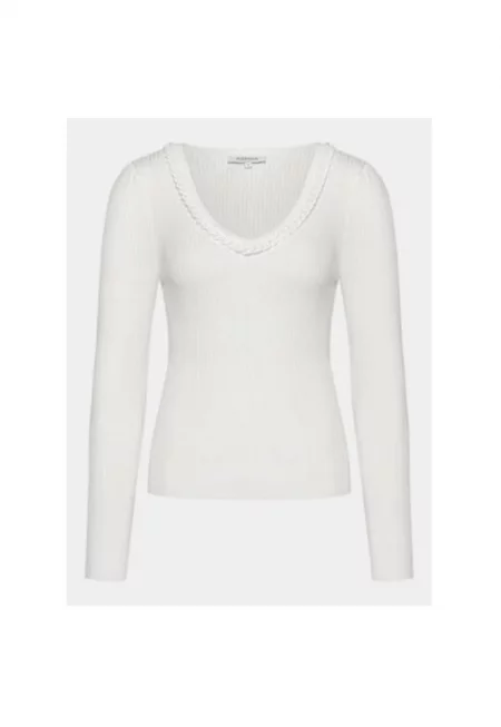 Дамски пуловер -  303917432 - Вискоза/Полиамид - Бежов - Бежов