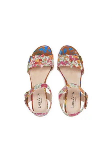 Дамски сандали - FRAMBOISEO 16 -  Естествена кожа - Многоцветен