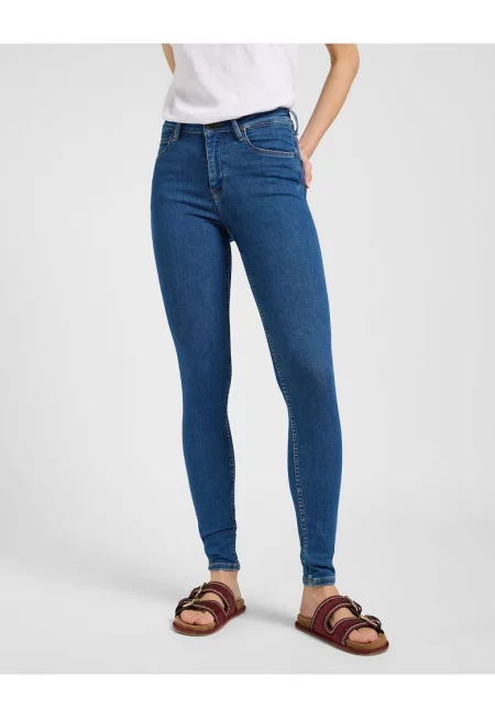 Дънки Дамски -  Scarlett High - Skinny Fit - Висока Талия - 5 Джоба - Цип - Дълги - Памук - W27-L29 US - Син