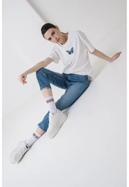 Дънки Mom FIt с висока талия