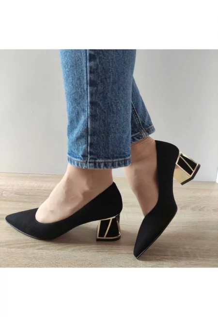 Елегантни дамски обувки  E1506 19 000 - черни - Черен