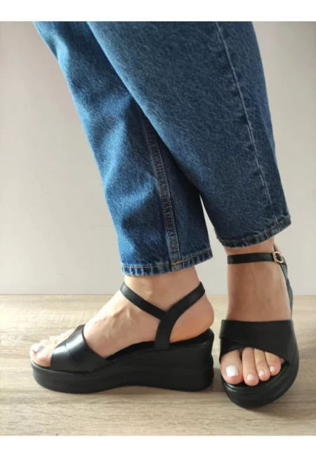 Ежедневни дамски сандали  49009 Черни - Черно - Черен