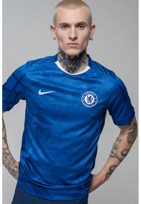 Футболна тениска с Dri Fit - Бял/Кралско Синьо