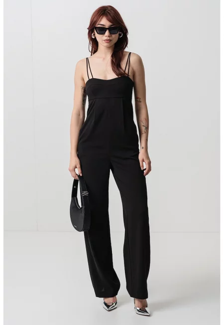 Гащеризон с джобове встрани - Черен