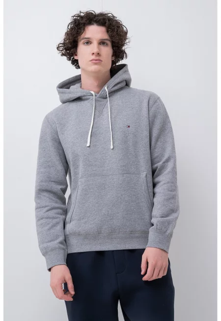 Худи с джоб кенгуру - Светлосив меланж