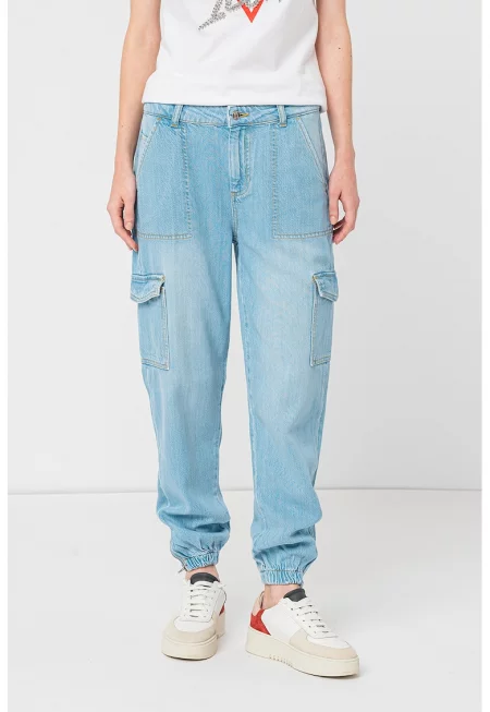 JEANS - Скосени дънки с лиосел