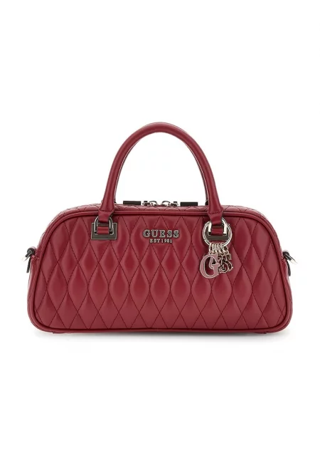 Капитонирана чанта през рамо с метално лого