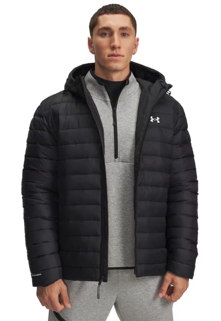 Капитонирано зимно яке за тренировка - Черен