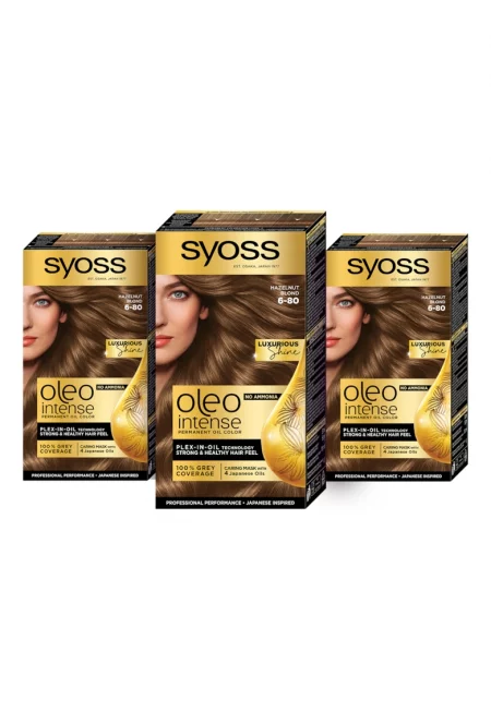 Комплект: 3 x Перманентни бои за коса без амоняк  Color Oleo Intense - 7-58 Cool beige blond - 115 мл