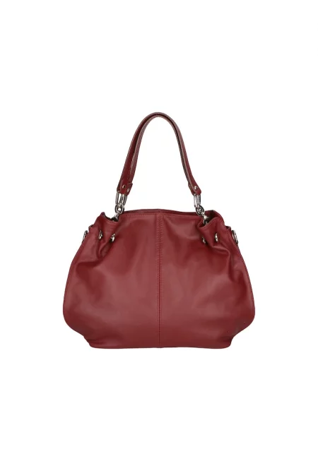 Кожена чанта Ereba с отделяща се презрамка - Бордо