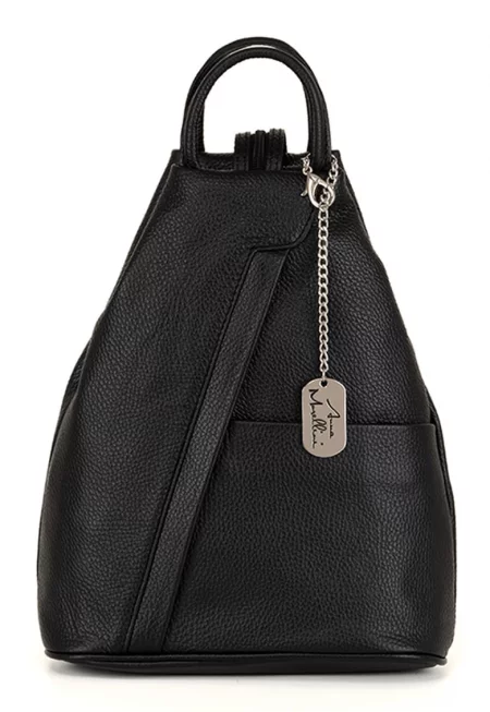 Кожена раница с презрамки с цип