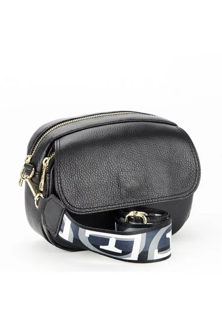 Малка чанта от естествена кожа 1088 122 Черна 14171