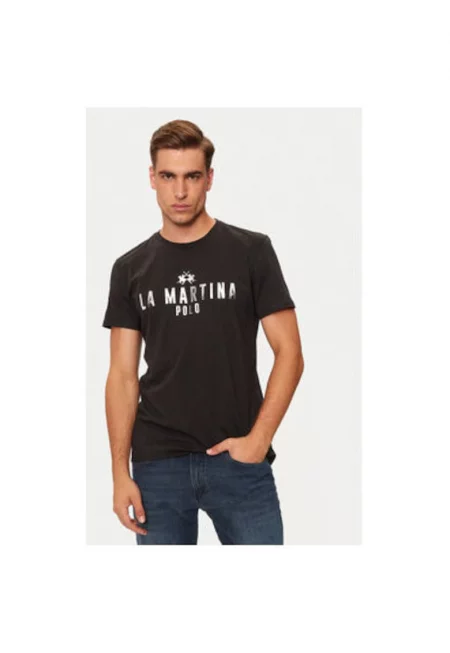 Мъжка тениска -  304749506 - Памук - Черен - Черен