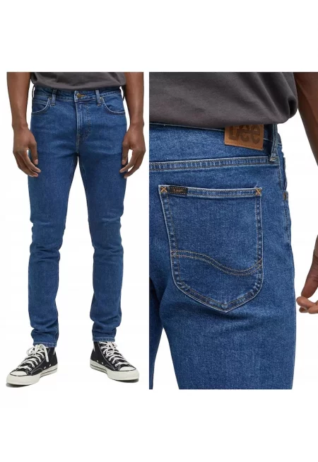 Мъжки дънки  W31 L32 skinny синьо - камък - средна талия - допълнителна еластичност