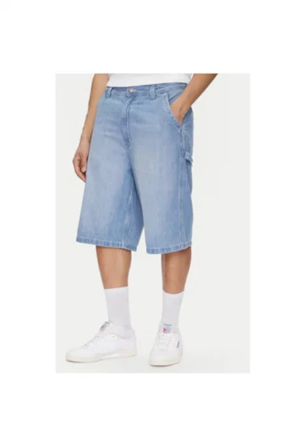 Мъжки дънкови шорти  112364163 - памук - син