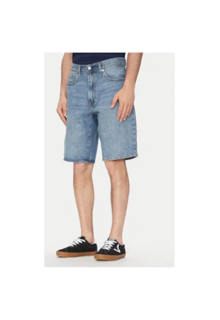 Мъжки дънкови шорти Levi S - 001JM-0005 - Памук - Син - Син