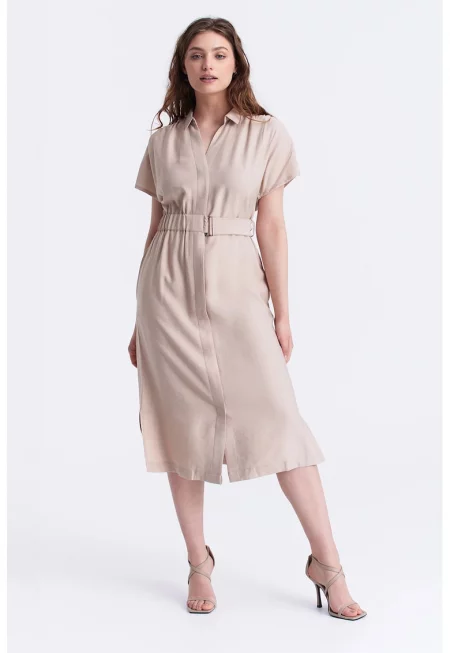 Миди рокля с колан