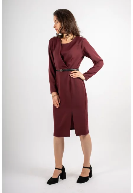 Мири рокля с асиметрично деколте