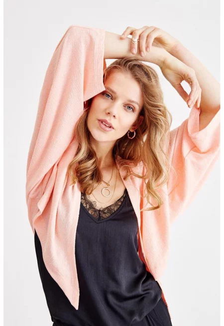 Отворена жилетка с паднали ръкави