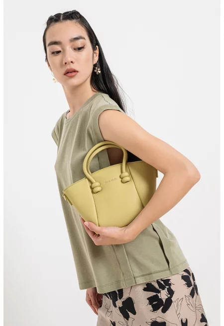 Памучна тениска Ursa с овално деколте