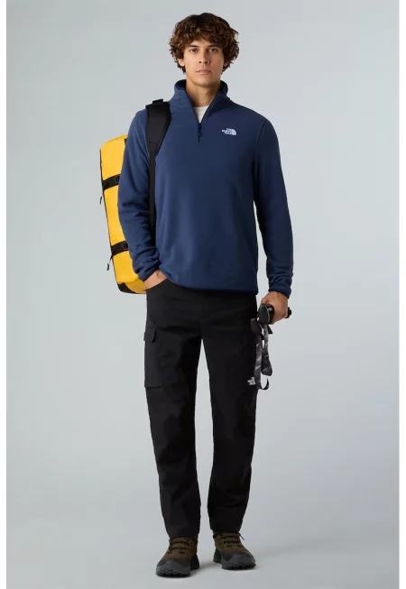 Поларен трекинг суитшърт Glacier с къс цип - Тъмносин