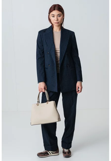 Раирано сако - Ултрамарин синьо/Синапено жълто