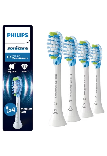 Резерва  Plaque Defense HX9044/87 - 4 глави за четка - Standard - Click-on - Синхронизация в режим BrushSync - Бял