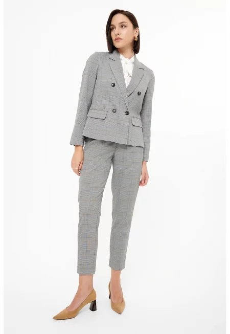 Сако с копчета - Бял/Черен