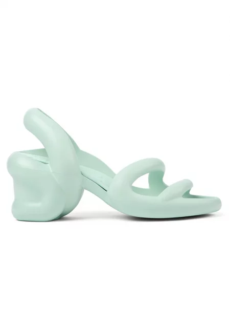 Сандали Kobarah с отворена пета и масивен ток - Син