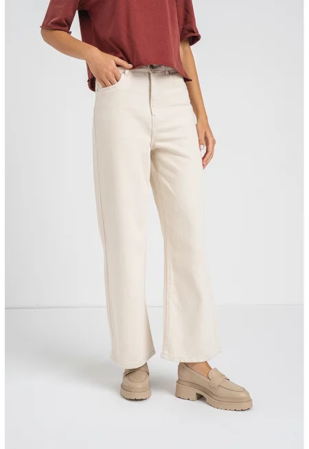 Широки дънки Kathy - Мръснобял